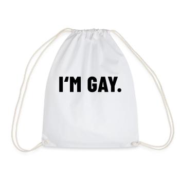 I'm gay. - Turnbeutel - Weiß - Vorne