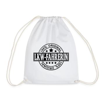 LKW fahrerin - Turnbeutel - Weiß - Vorne
