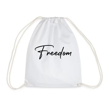 Freedom - for everyone - Drawstring Bag - white - Front
