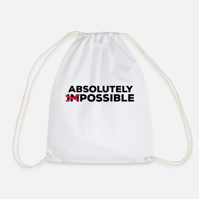 absolutely possible möglich Ausweg Lösung Optimist - Turnbeutel - Weiß