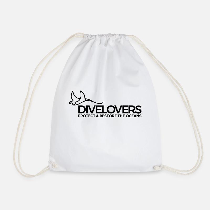 Divelovers Logo - Turnbeutel - Weiß