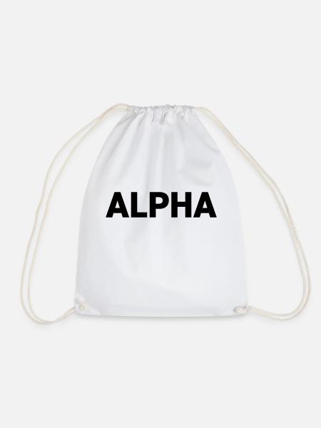 Alpha Dark Pack Rank - Drawstring Bag - white