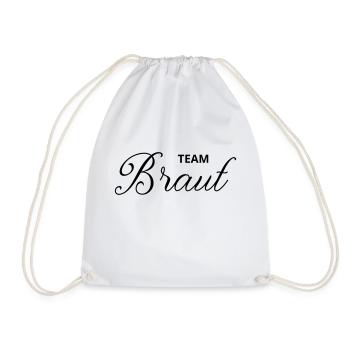 JGA - Frauen - Team Braut - Hochzeit - Turnbeutel - Weiß - Vorne