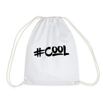 Lettrage / hashtag "cool" - Sac de sport léger - blanc - Devant