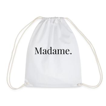 madame - französisch - Turnbeutel - Weiß - Vorne