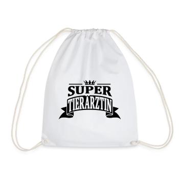 super tierärztin - Turnbeutel - Weiß - Vorne