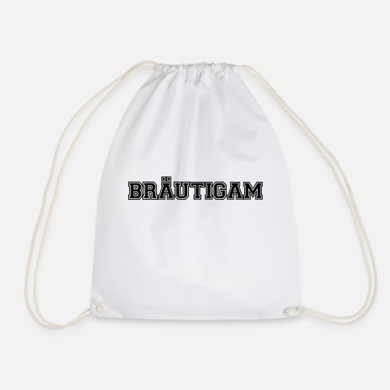 Bräutigam - Drawstring Bag - white