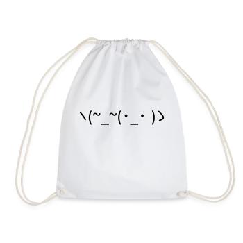 Friendship in action! 🤝 - Drawstring Bag - white - Front