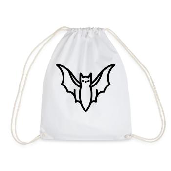Contour de chauve-souris mystique pour Halloween - Sac de sport léger - blanc - Devant