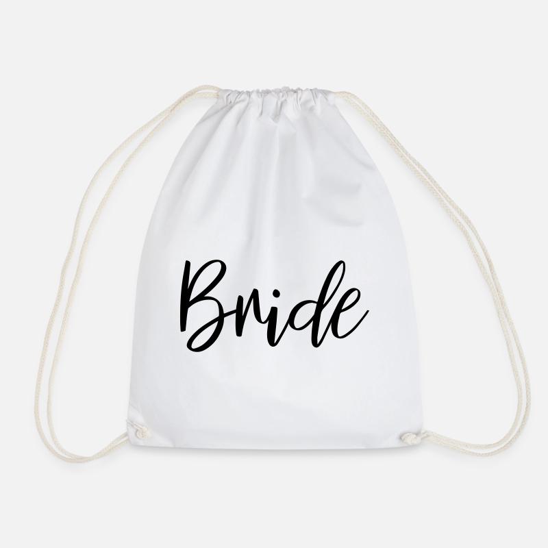 Bride, Braut Hochzeit JGA - Turnbeutel - Weiß