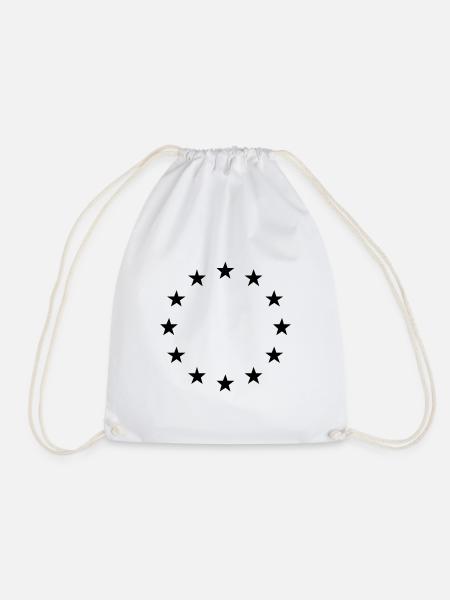 EU - Europäische Union - Flagge - Sterne - Drawstring Bag - white