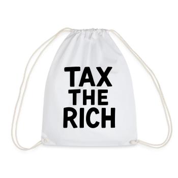 Tax the Rich Schwarz - Turnbeutel - Weiß - Vorne