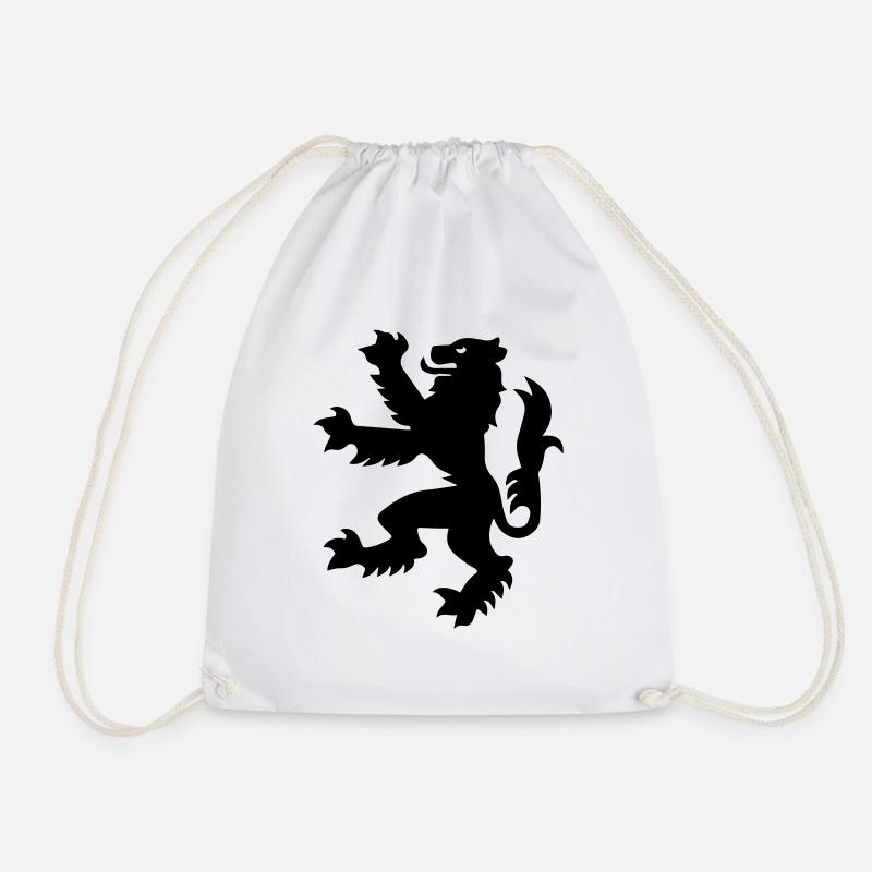 scottish lion - Drawstring Bag - white