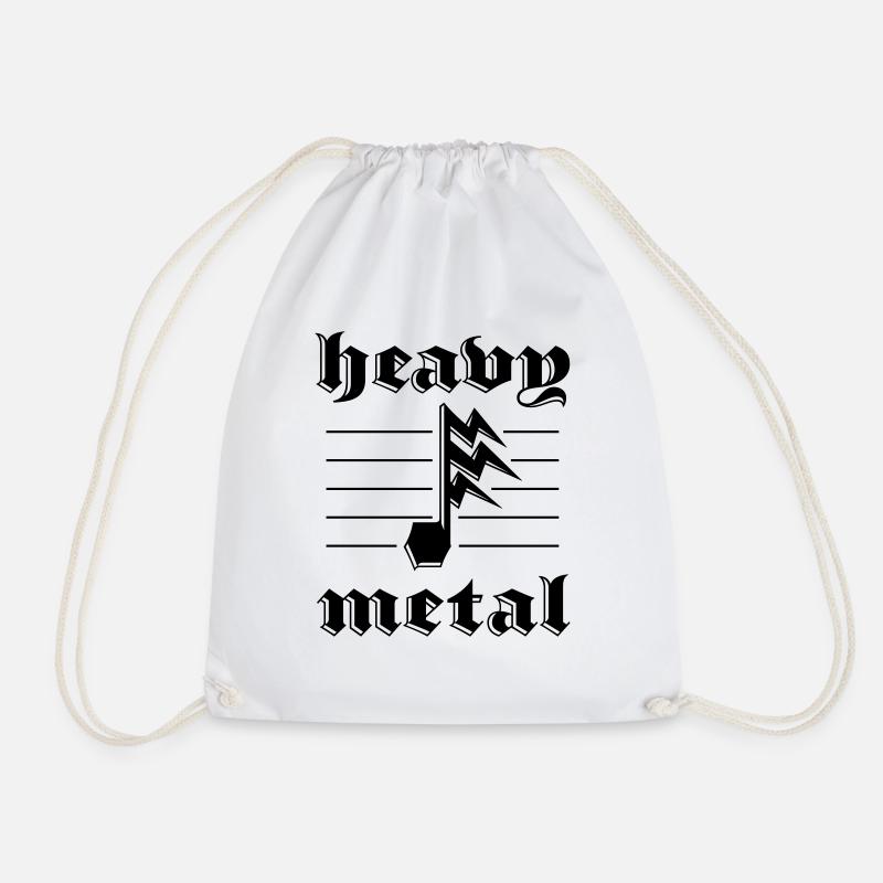 Heavy Metal Blitznote - Drawstring Bag - white