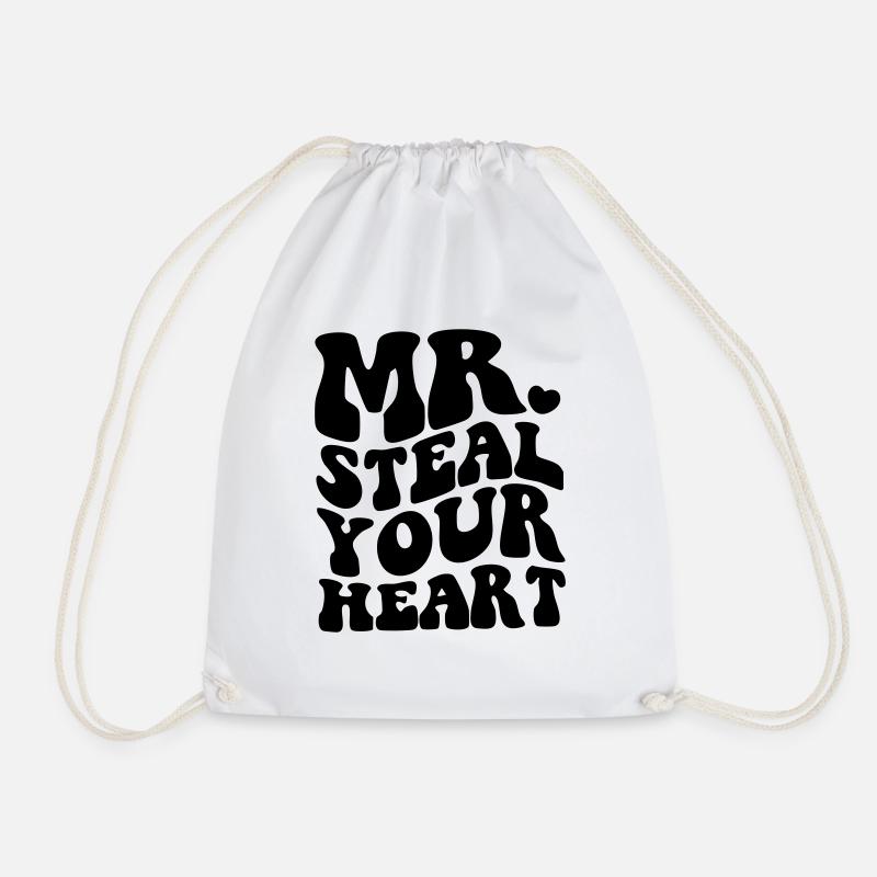Mr Steal Your Heart –Für Männer oder Boys - Turnbeutel - Weiß