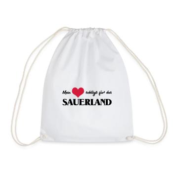 mein Herz schlägt für das Sauerland - Turnbeutel - Weiß - Vorne