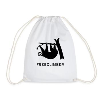 faultier freeclimber klettern climbing berge - Turnbeutel - Weiß - Vorne
