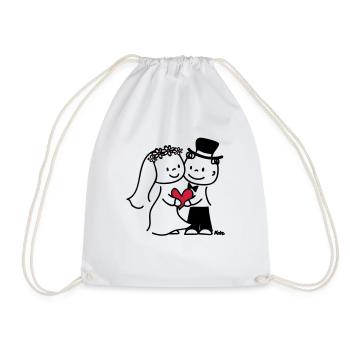 Brautpaar (c) - Drawstring Bag - white - Front