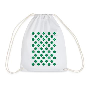 Trèfles de la Saint-Patrick trèfles à quatre feuilles - Sac de sport léger - blanc - Devant