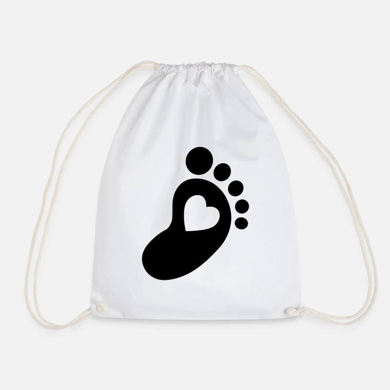 Baby foot - Drawstring Bag - white
