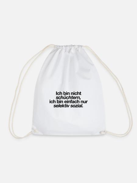 Ich bin nicht schüchtern! - Turnbeutel - Weiß