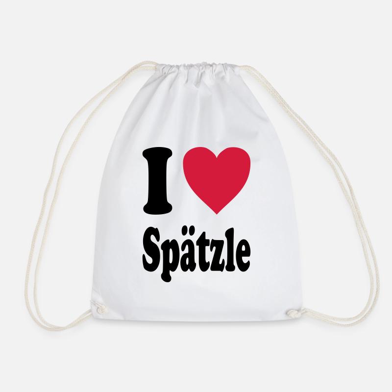 I love Spätzle (Alle Farben!) - Turnbeutel - Weiß