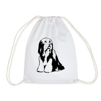 Bearded Collie - Turnbeutel - Weiß - Vorne