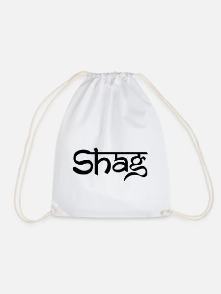 2024 Shag India Letters . collegiate swing dance - Drawstring Bag - white