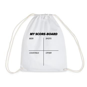 Mon tableau des scores – Pour l’enterrement de vie de garçon de l’équipe Bräutigam - Sac de sport léger - blanc - Devant