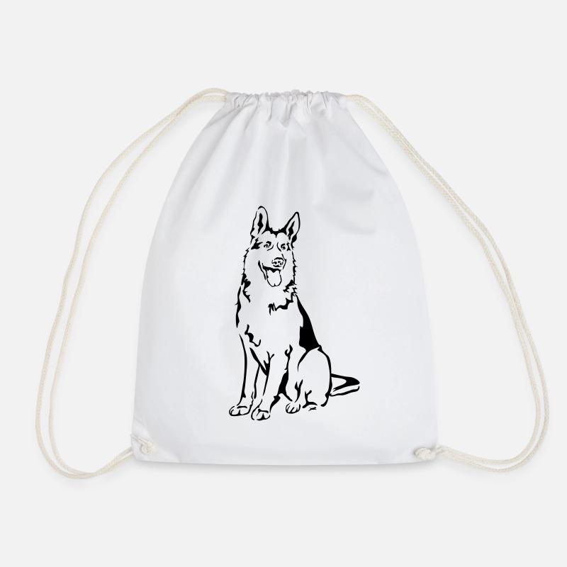 Deutscher Schäferhund - Turnbeutel - Weiß