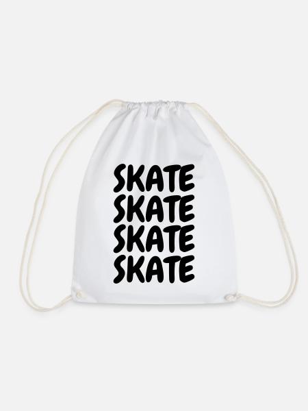 Skate - Drawstring Bag - white