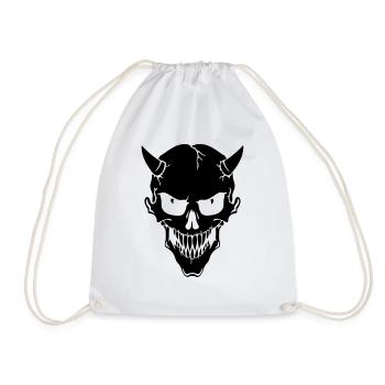Devil - Drawstring Bag - white - Front