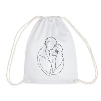 Delicate gesture of love - Drawstring Bag - white - Front
