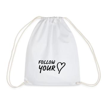 Follow Your Heart - Turnbeutel - Weiß - Vorne