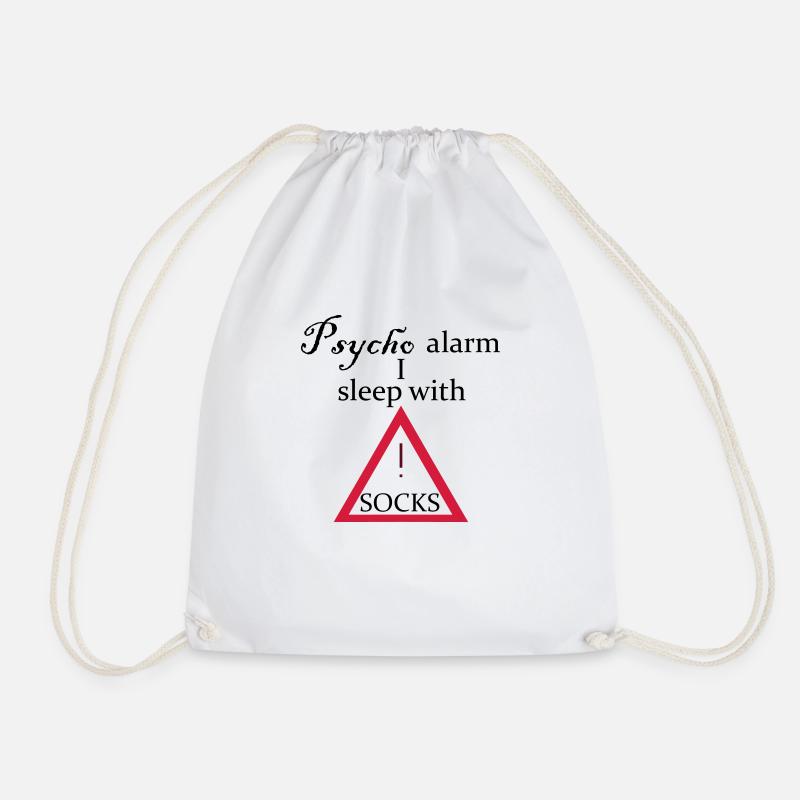 Psycho alarm - Lettrage - Sac de sport léger - blanc