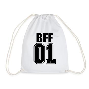 BFF 01 Nr.1 Best Friends Forever beste freunde - Turnbeutel - Weiß - Vorne