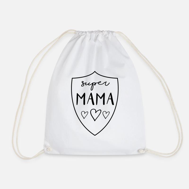 SUPER MAMA - Supermom - Turnbeutel - Weiß