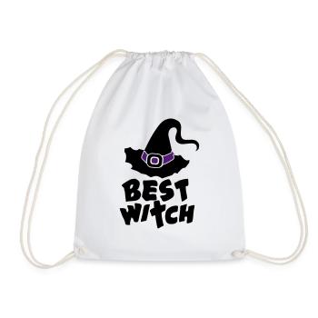 Best Witch, Hexe, Halloween, Zauberei, Magie, Fun - Turnbeutel - Weiß - Vorne
