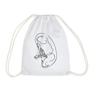 Art au trait pancréatique - Minimaliste - Sac de sport léger - blanc - Devant
