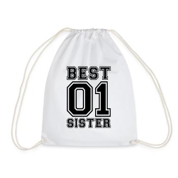 Best Sister - Drawstring Bag - white - Front