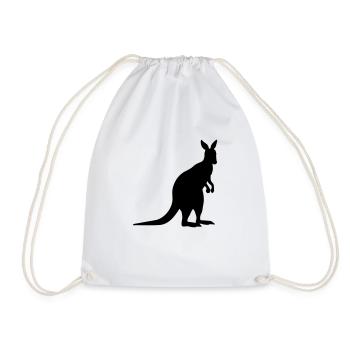 kangaroo animal - Drawstring Bag - white - Front