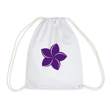 Flower of the temple tree Frangipani - Kamaha'o - Drawstring Bag - white - Front