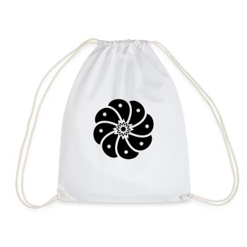 Peyote cactus - glow in the dark - Drawstring Bag - white - Front