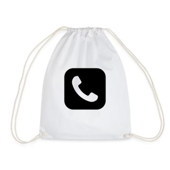 Telephone - Drawstring Bag - white - Front