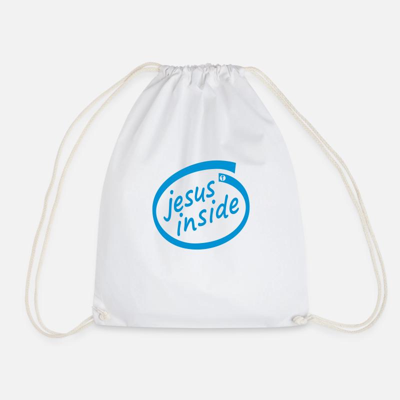 jesus inside - Nerd - Jesus4m3 - Turnbeutel - Weiß