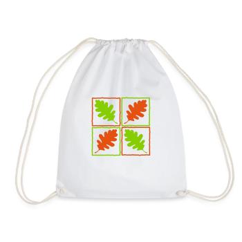 Feuilles de bois allemands feuilles glands automne - Sac de sport léger - blanc - Devant