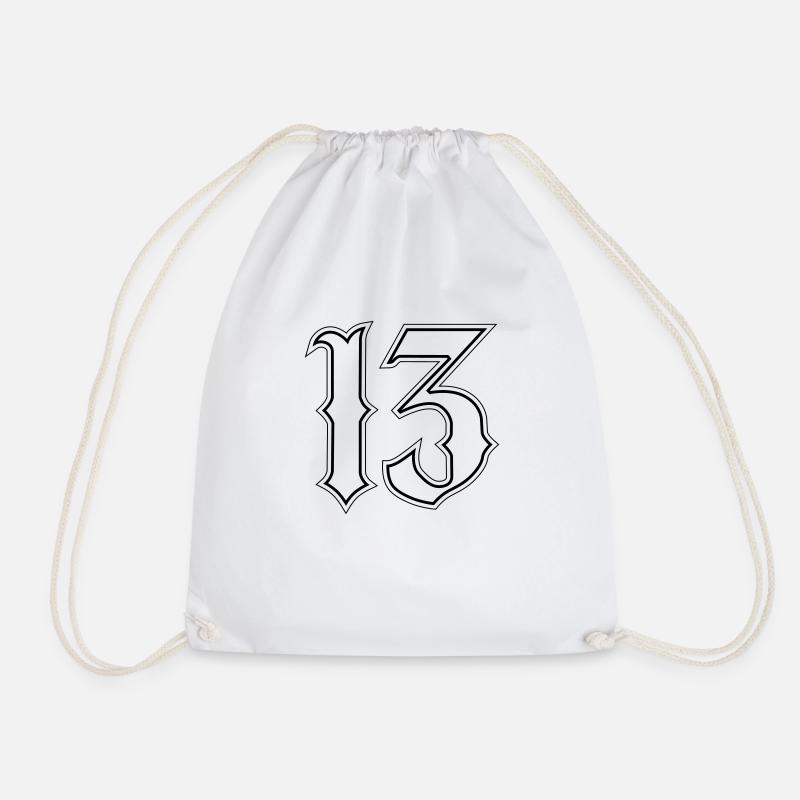 Lucky number 13 - Turnbeutel - Weiß
