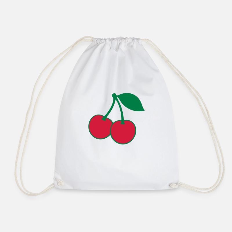 cherry - kirsche - Turnbeutel - Weiß