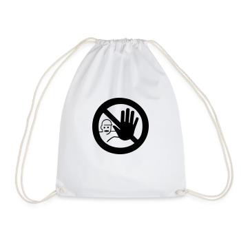 STOP - Drawstring Bag - white - Front