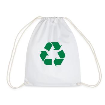 Recycle - Turnbeutel - Weiß - Vorne
